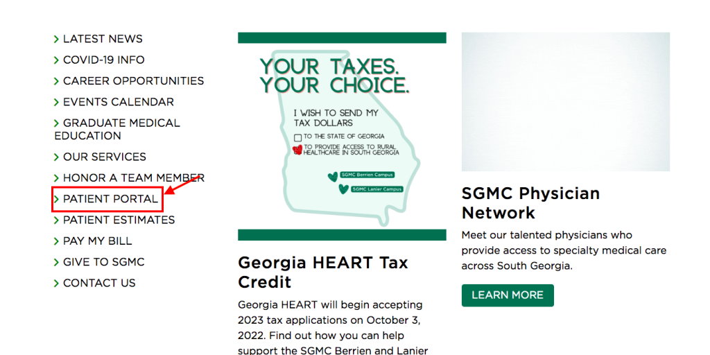 SGMC Berrien Campus Patient Portal
