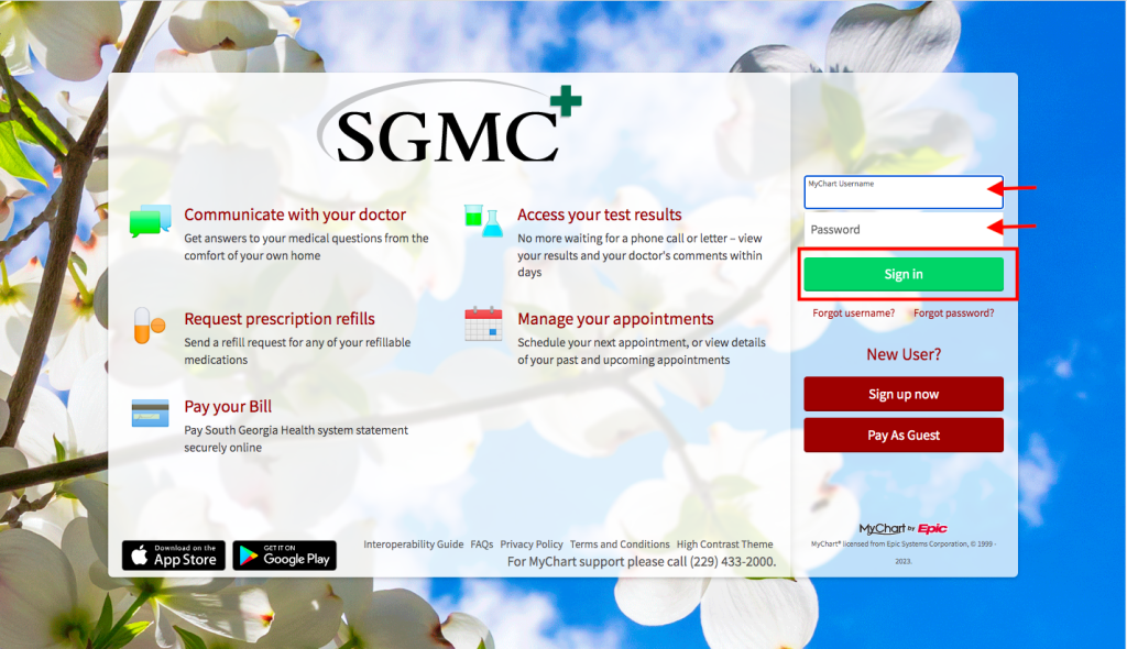 SGMC Berrien Campus Patient Portal