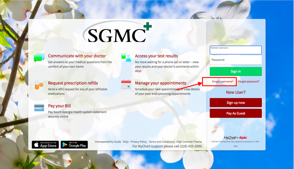 SGMC Berrien Campus Patient Portal