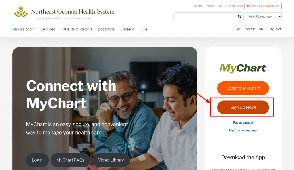 Northeast Georgia Medical Center Lumpkin Patient Portal