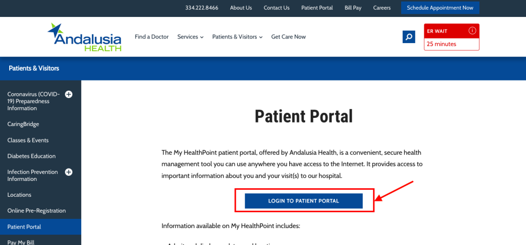 Andalusia Health Patient Portal