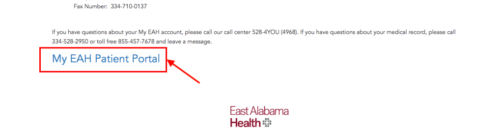 The East Alabama Healthcare Authority Patient Portal