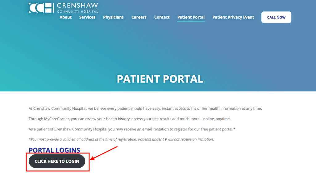 Crenshaw Community Hospital Patient Portal
