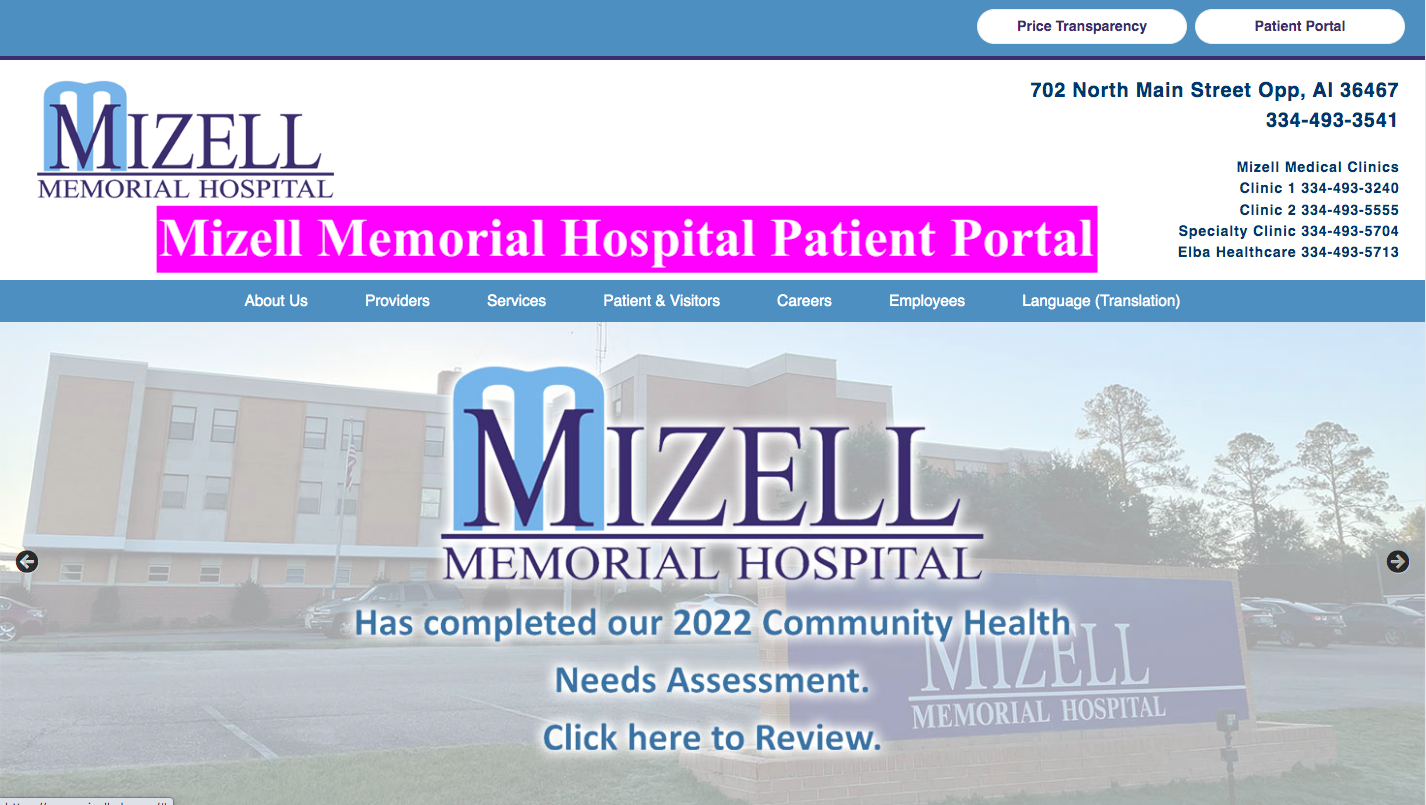 Mizell Memorial Hospital Patient Portal