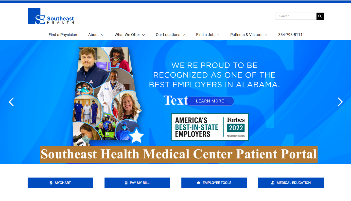 Southeast Health Medical Center Patient Portal