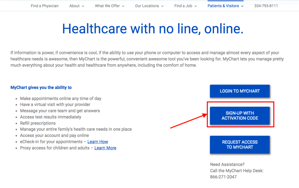 Southeast Health Medical Center Patient Portal