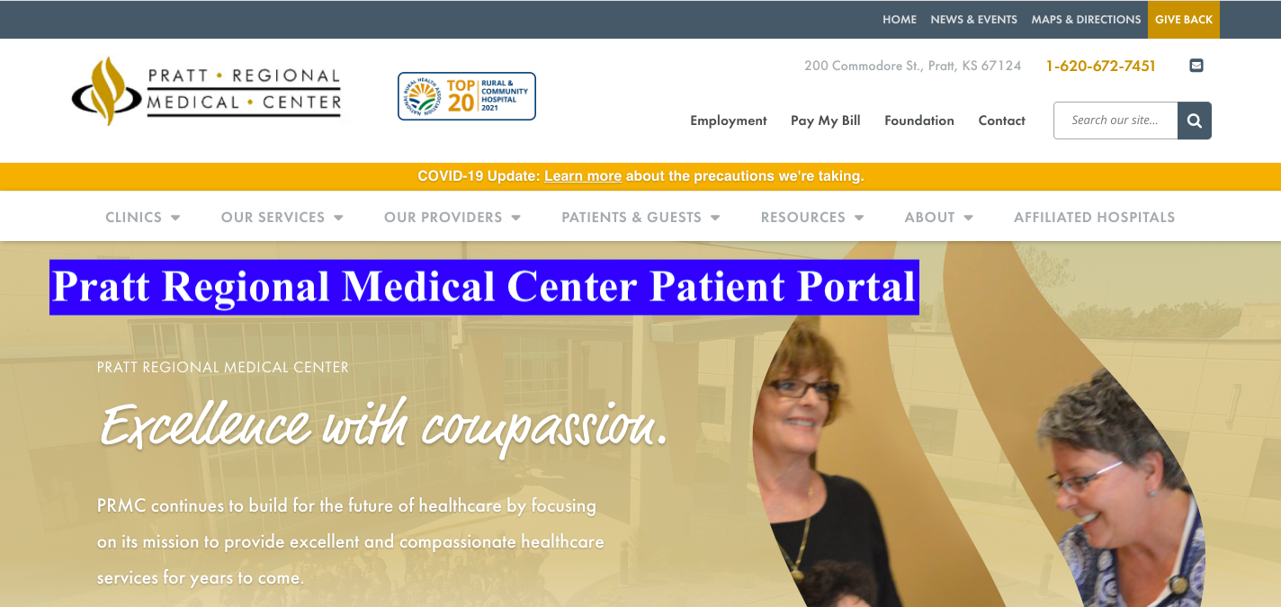 Pratt Regional Medical Center Patient Portal