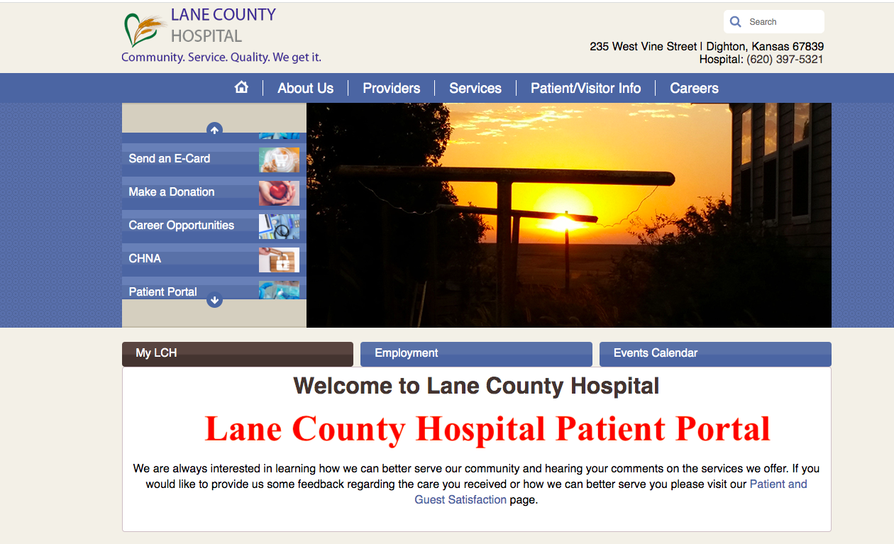 Lane County Hospital Patient Portal
