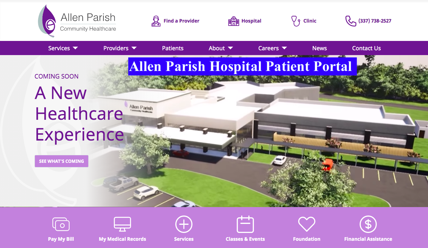 Allen Parish Hospital Patient Portal