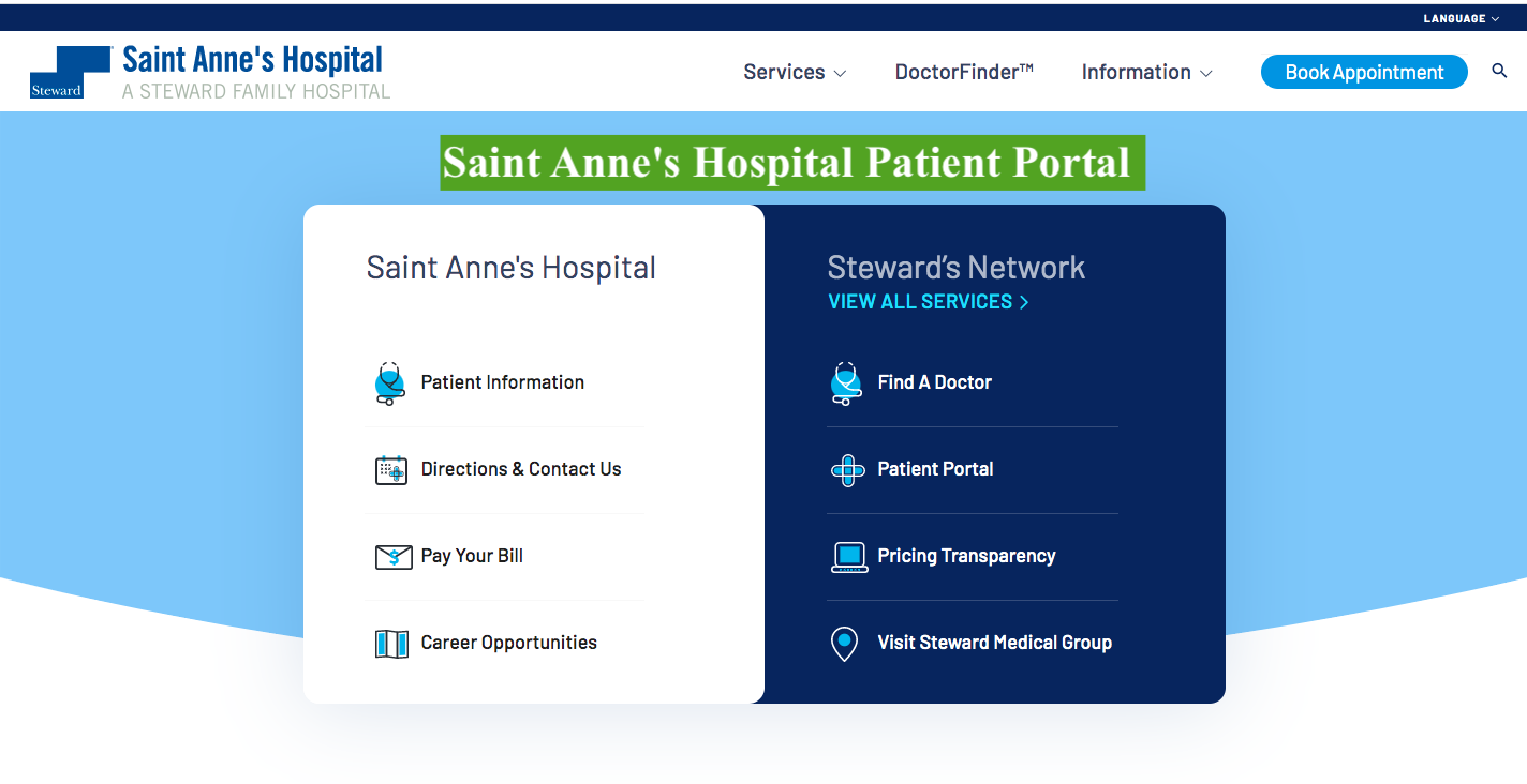 Saint Anne's Hospital Patient Portal