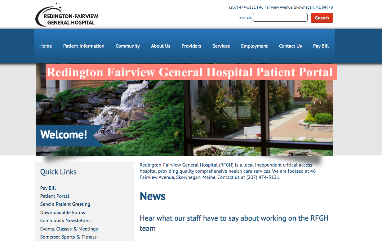 Redington Fairview General Hospital Patient Portal