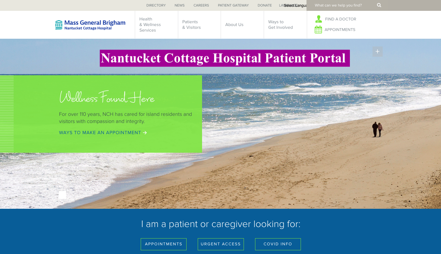 Nantucket Cottage Hospital Patient Portal
