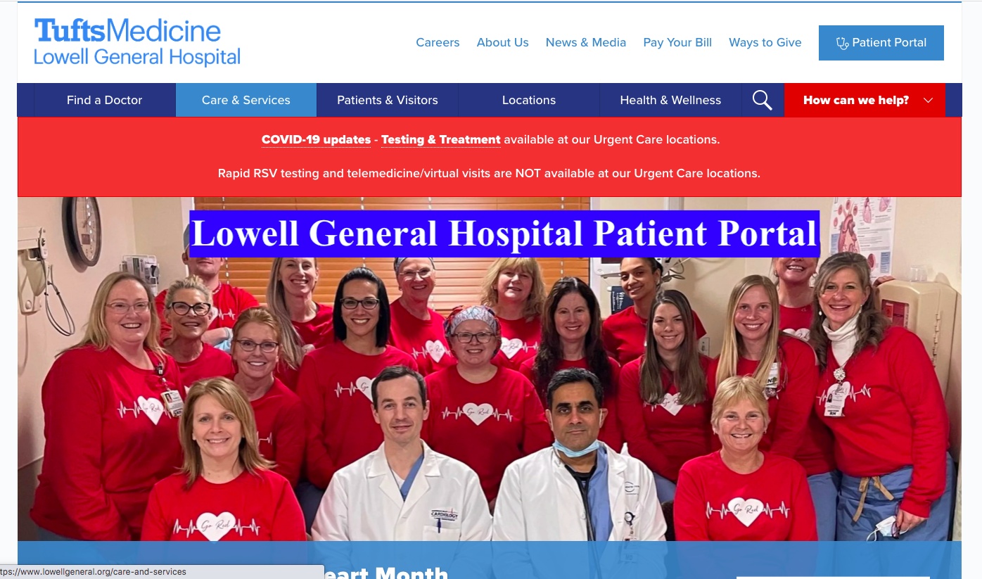 Lowell General Hospital Patient Portal