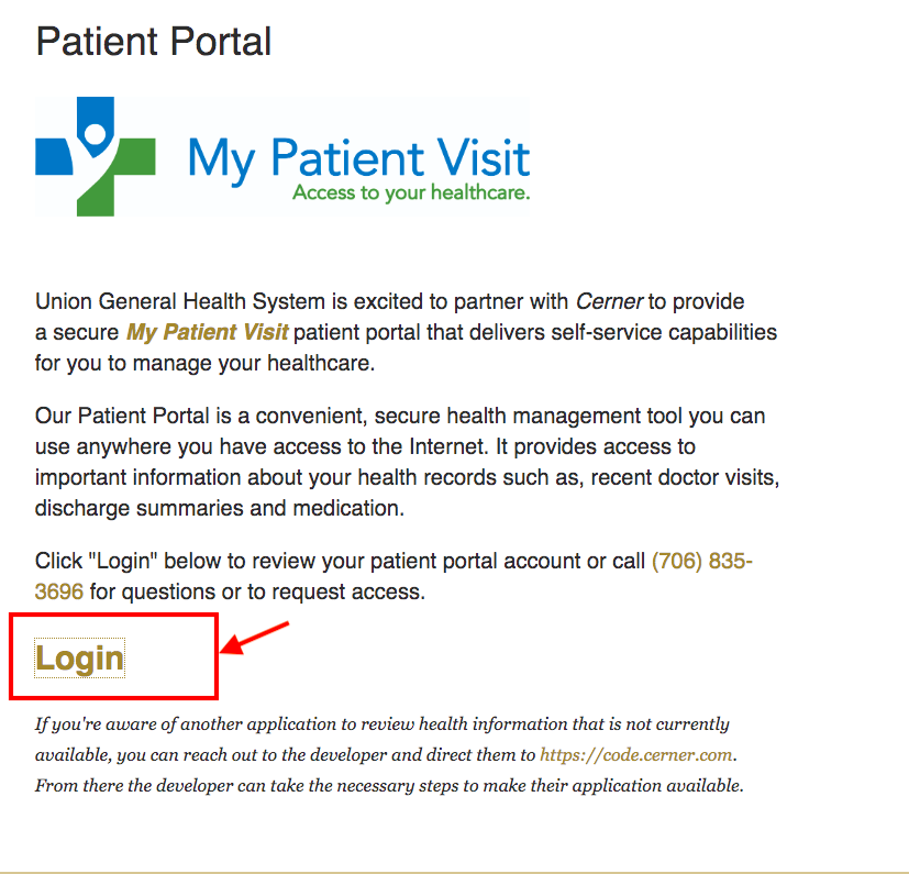 Union General Hospital Patient Portal