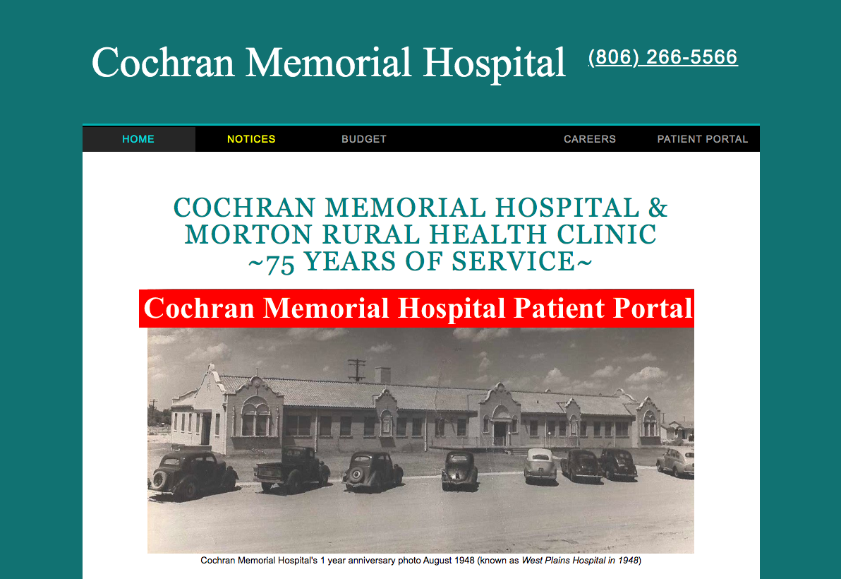 Cochran Memorial Hospital Patient Portal