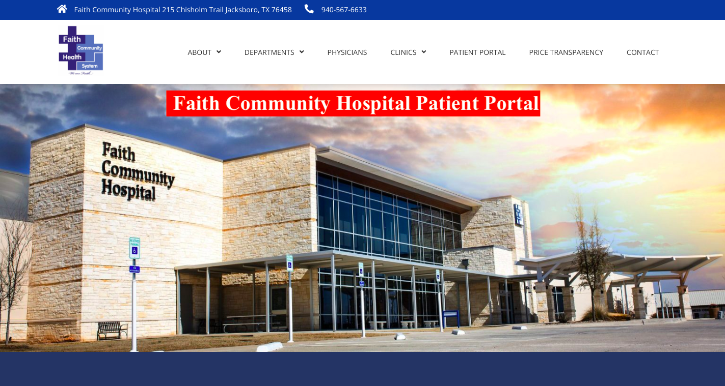 Faith Community Hospital Patient Portal