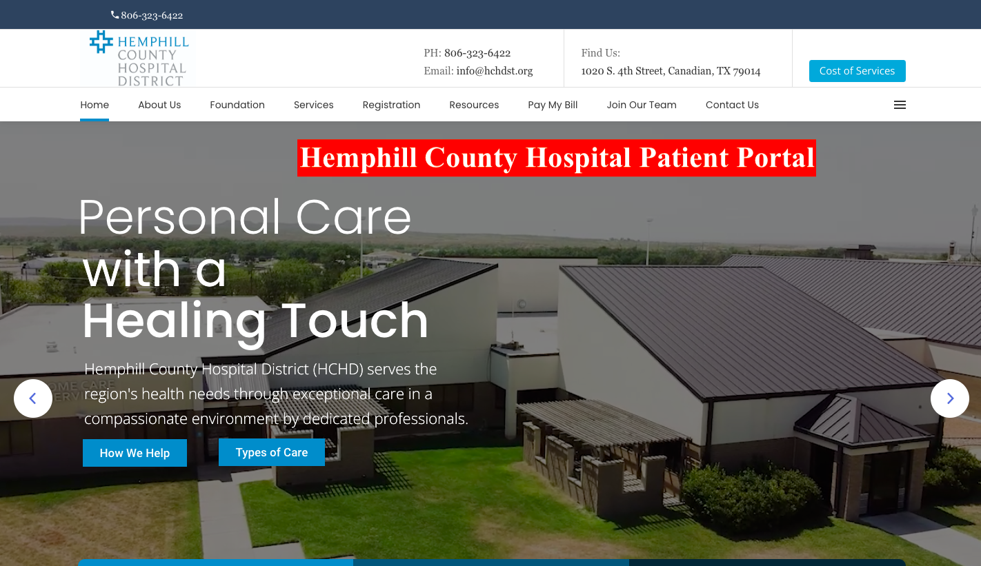 Hemphill County Hospital Patient Portal