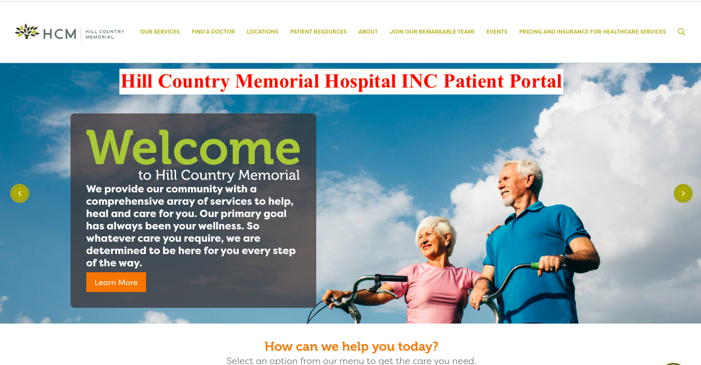Hill Country Memorial Hospital INC Patient Portal