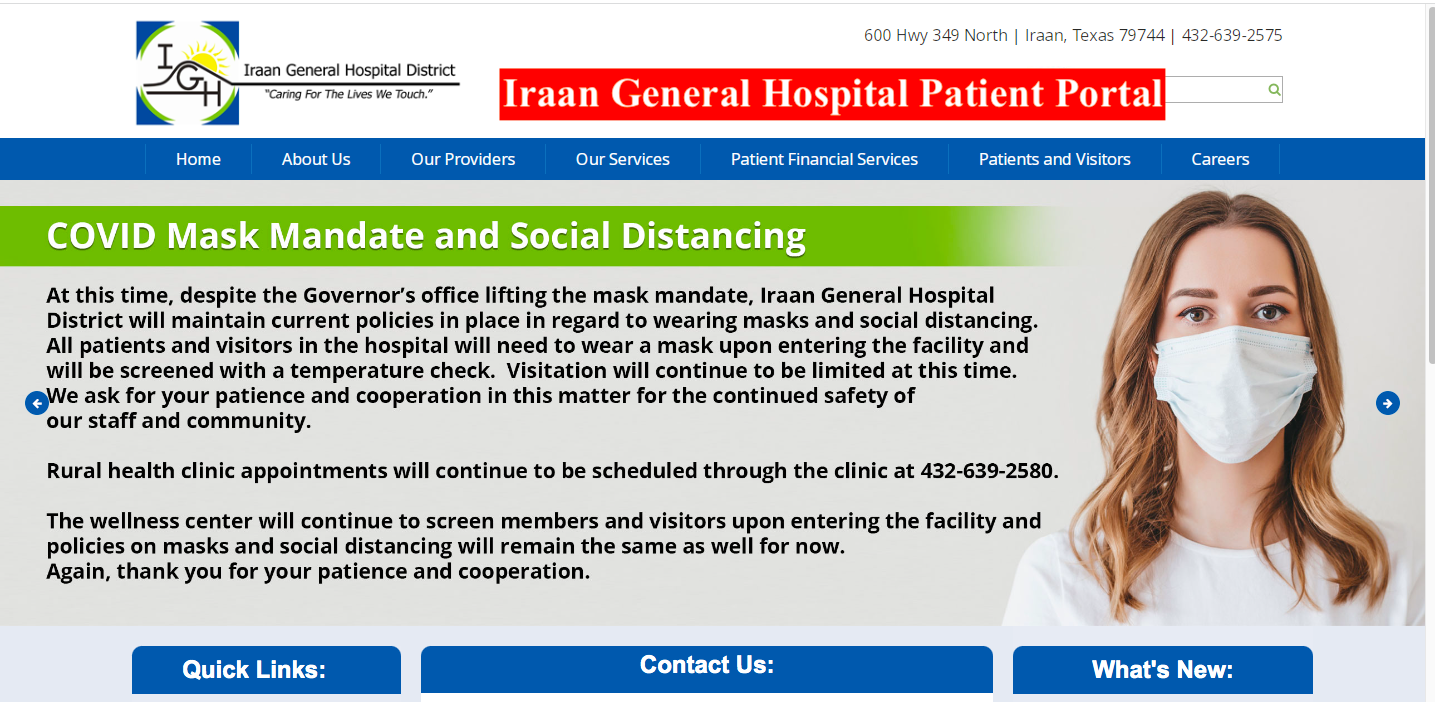 Iraan General Hospital Patient Portal