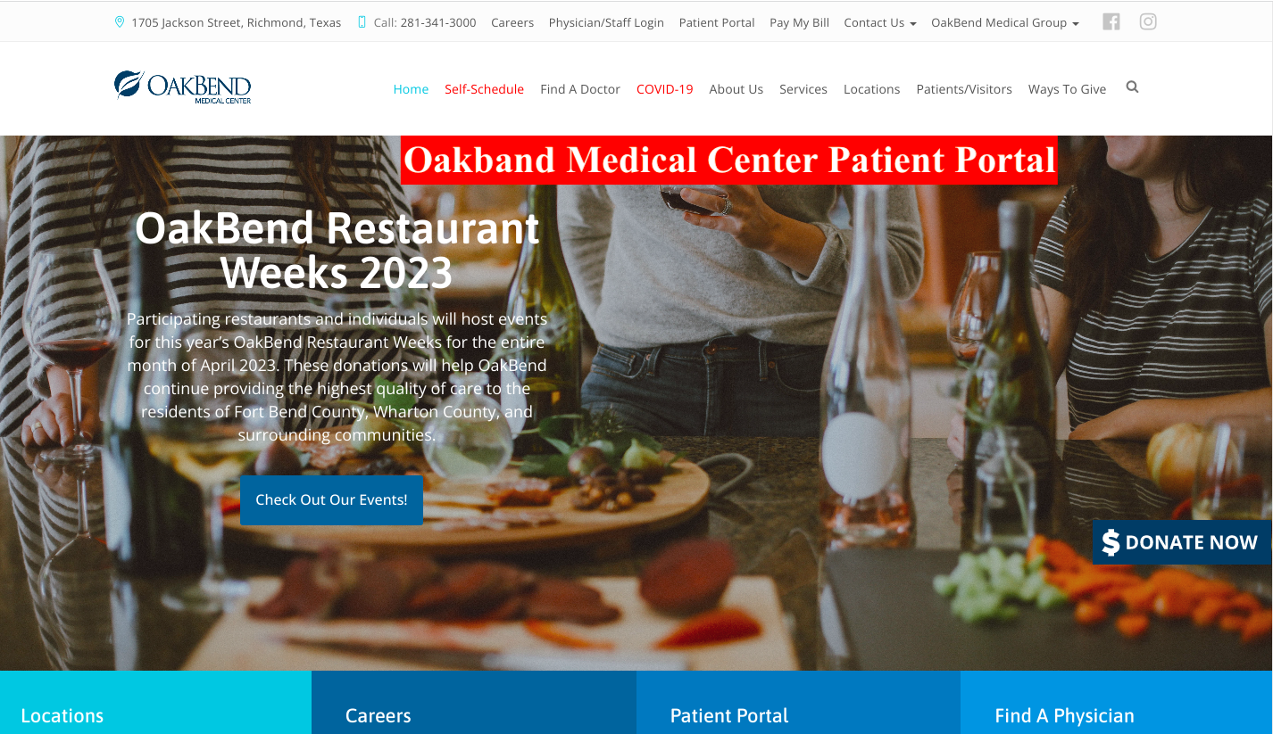 Oakband Medical Center Patient Portal