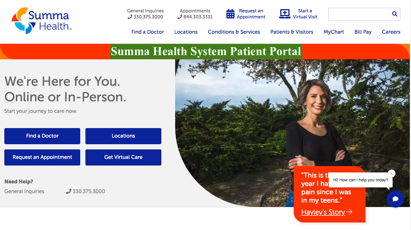 Summa Health System Patient Portal