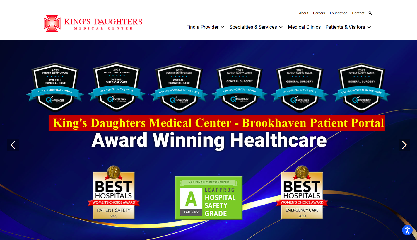 King's Daughters Medical Center - Brookhaven Patient Portal