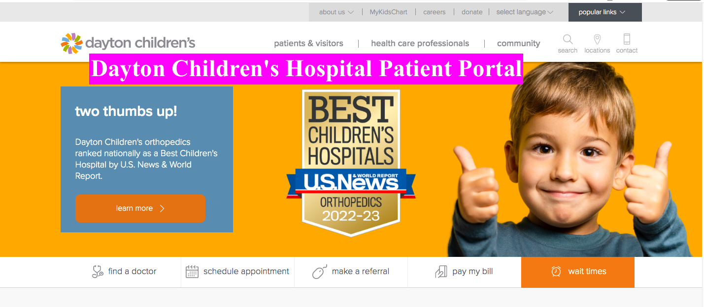 Dayton Children's Hospital Patient Portal