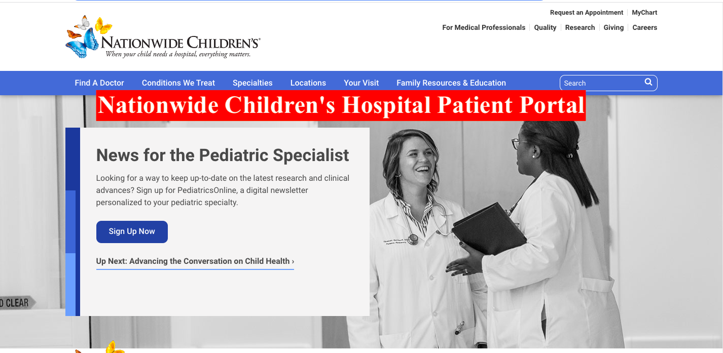 Nationwide Children's Hospital Patient Portal