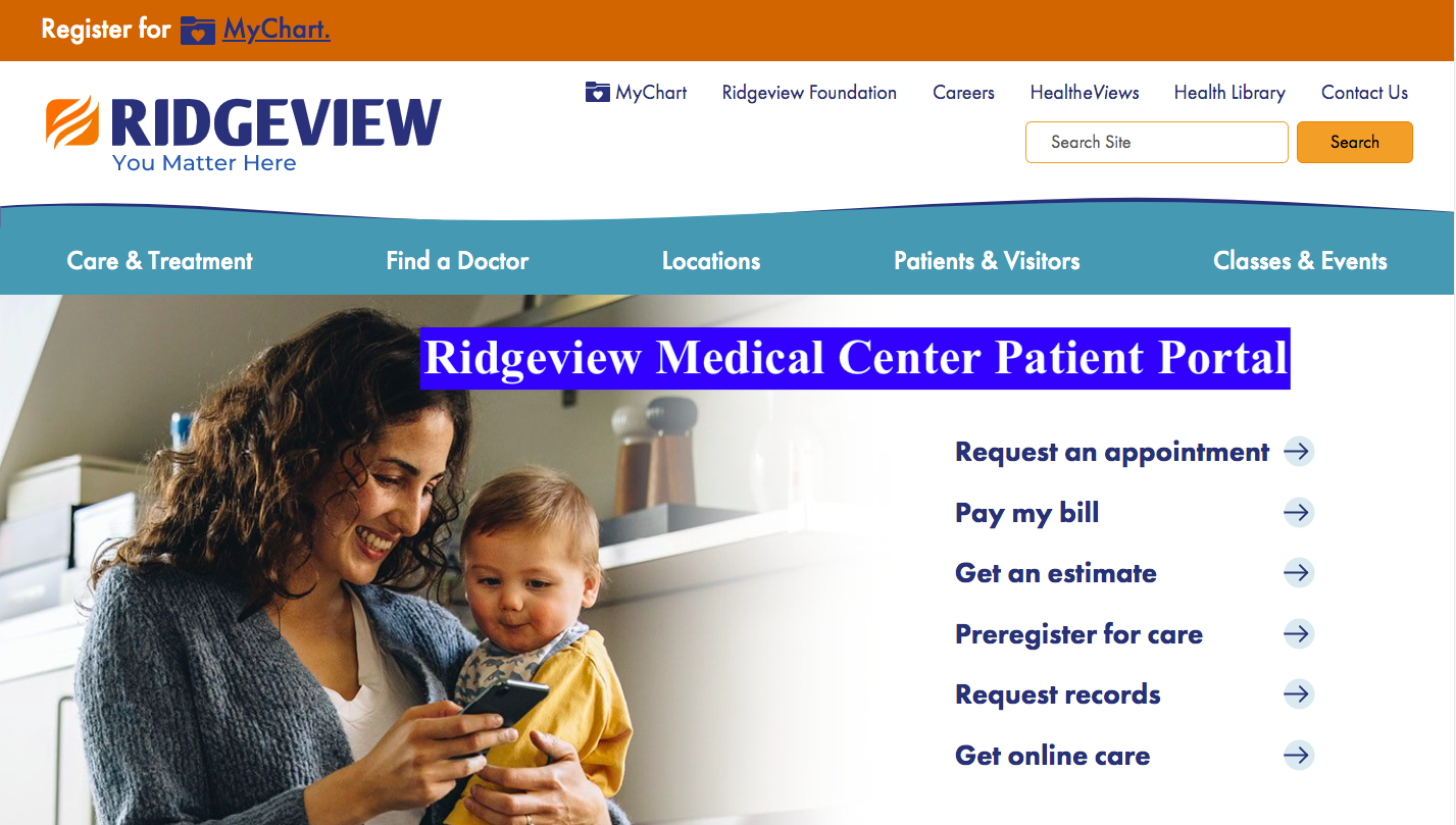 Ridgeview Medical Center Patient Portal