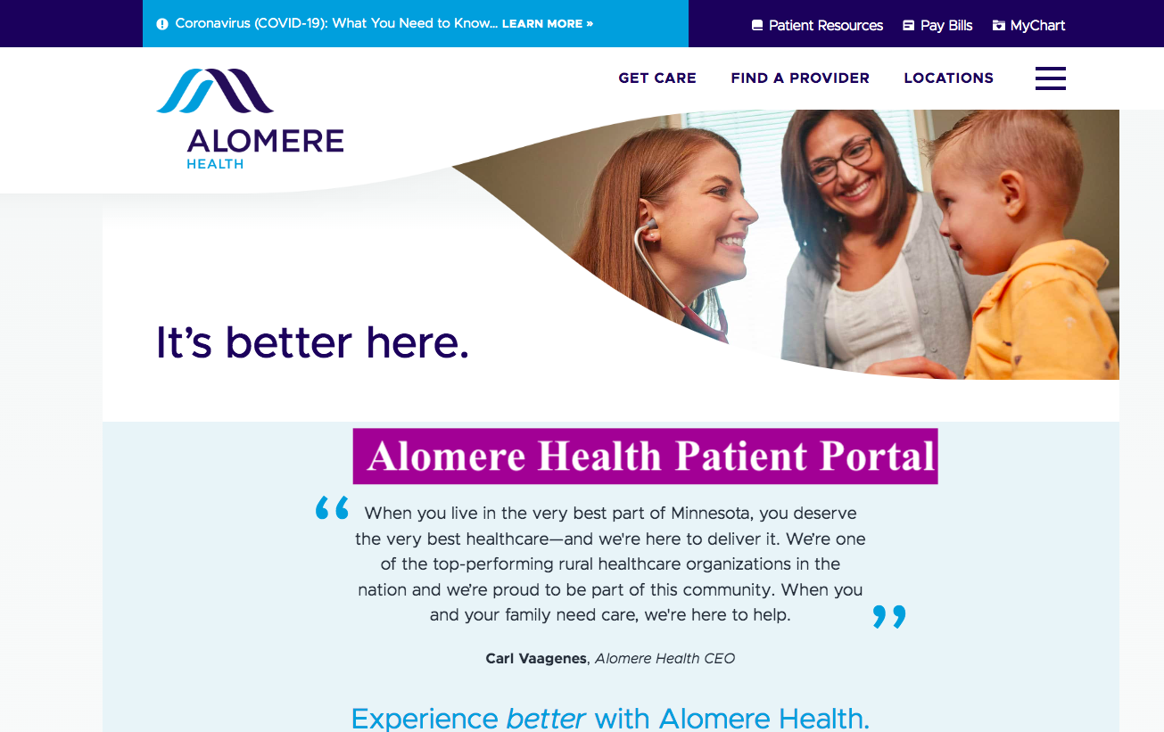 Alomere Health Patient Portal