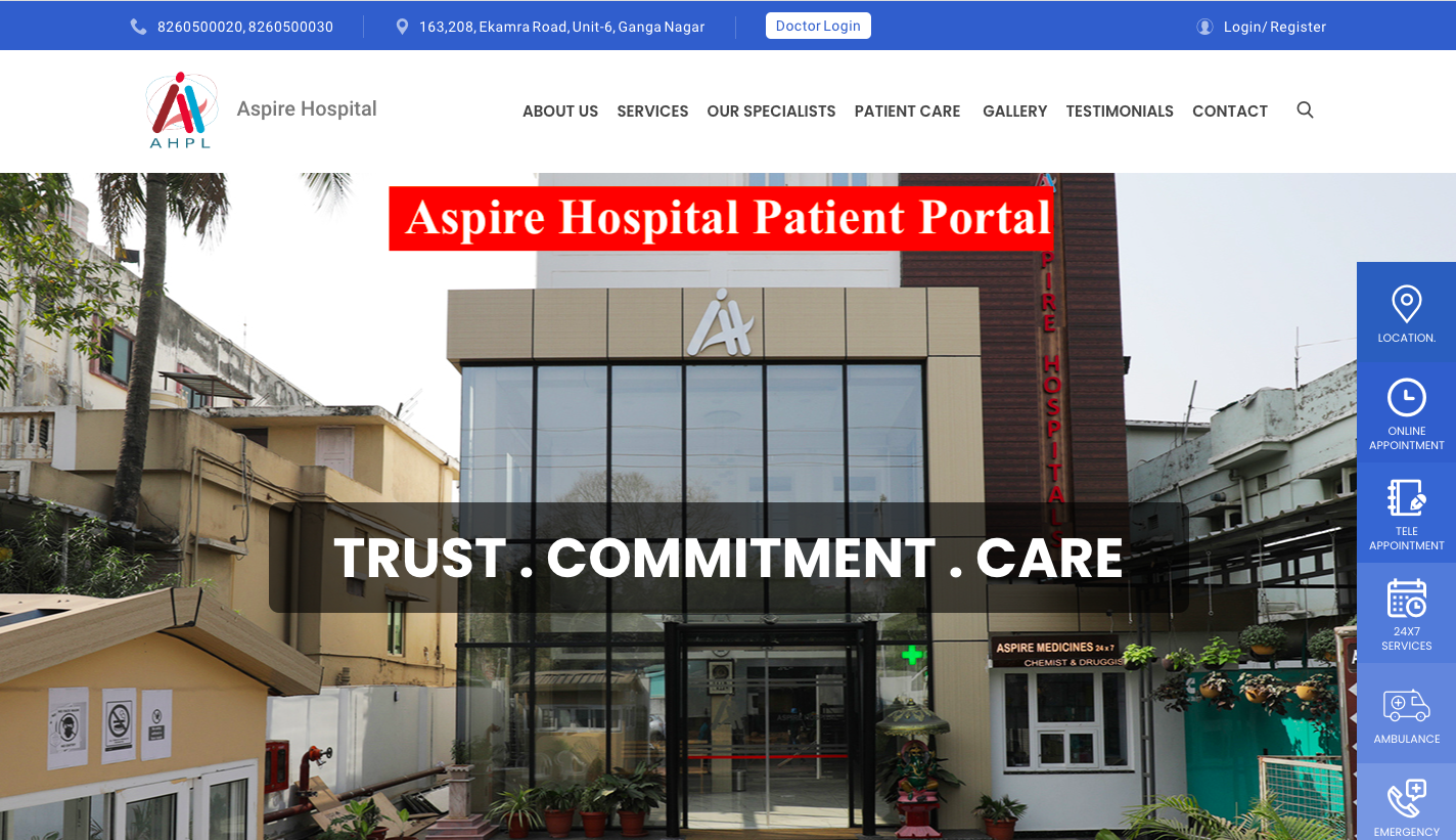 Aspire Hospital Patient Portal