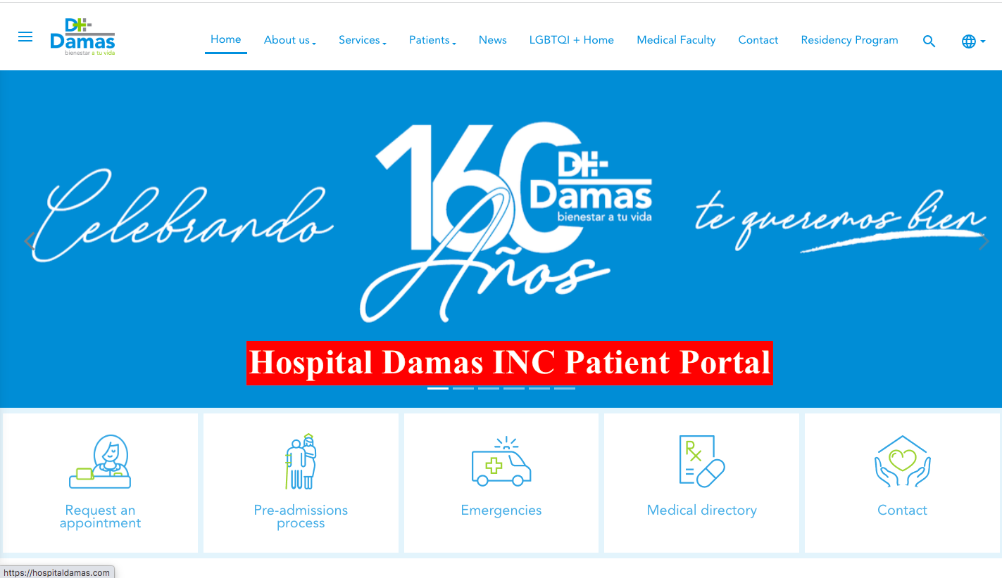 Hospital Damas INC Patient Portal