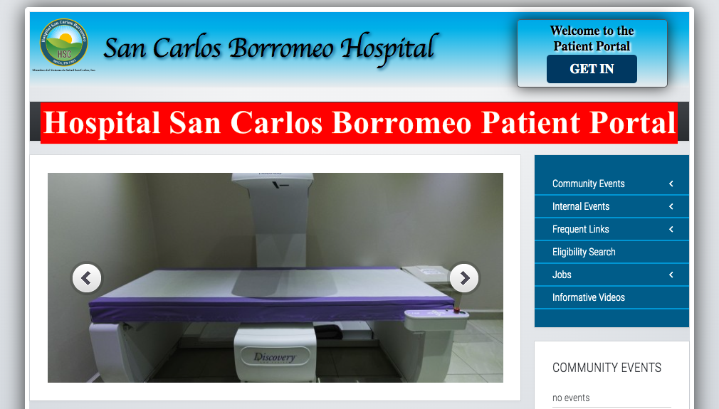 Hospital San Carlos Borromeo Patient Portal