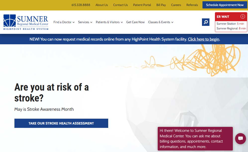 Sumner Regional Medical Center Patient Portal