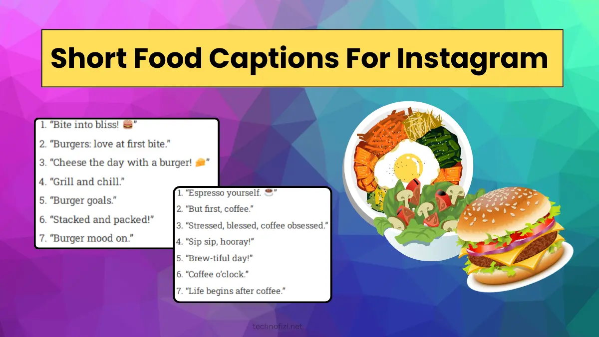 Short Food Captions For Instagram